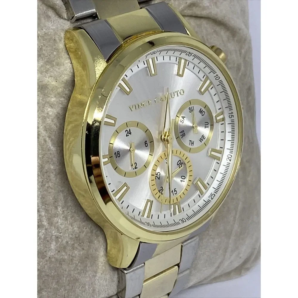 Vince Camuto VC1116TT Unisex Two - Tone Stainless Steel Analog Dial Watch JK34